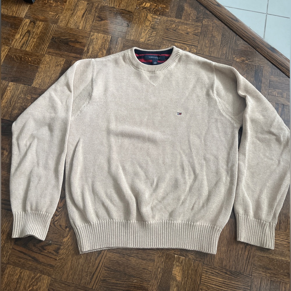 Tommy Hilfiger Tan Crewneck Sweater - Size XS